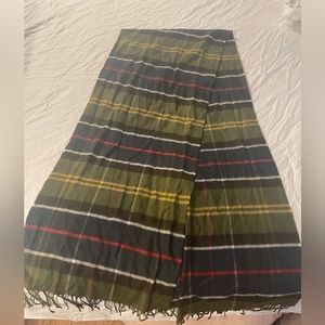 Barbour Green Plaid Scarf